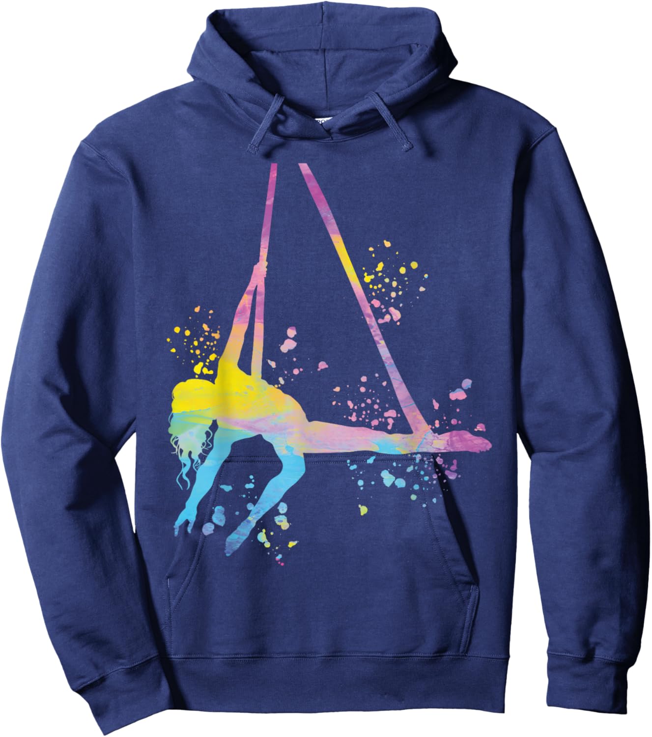 Aerialist Colorsplash Aerial Yoga Kids Aerial Silk Hoodie - Hoodie | Navy