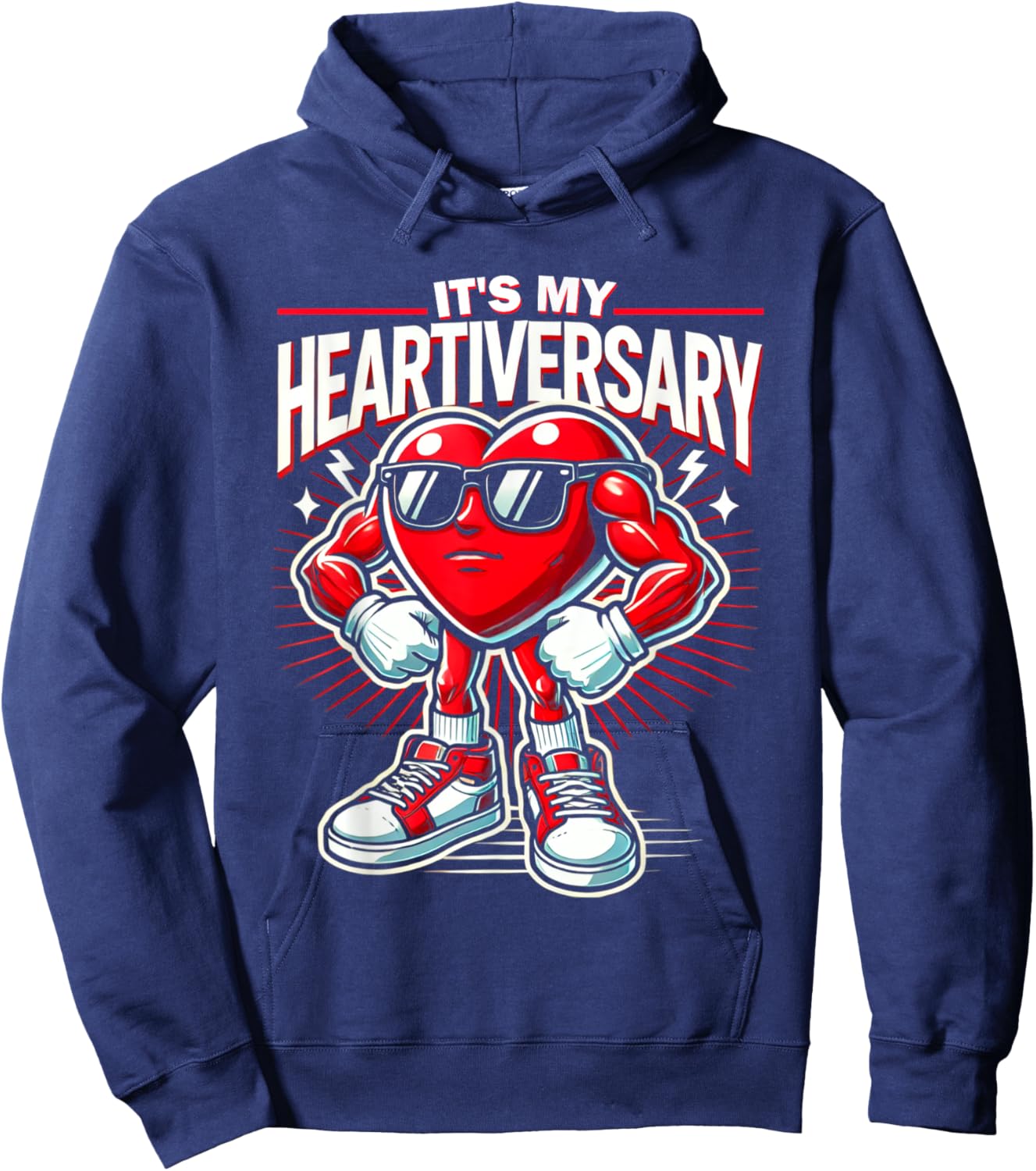 It's My Heartiversary CHD Awareness Hearts diseases Surgery Hoodie - Hoodie | Navy