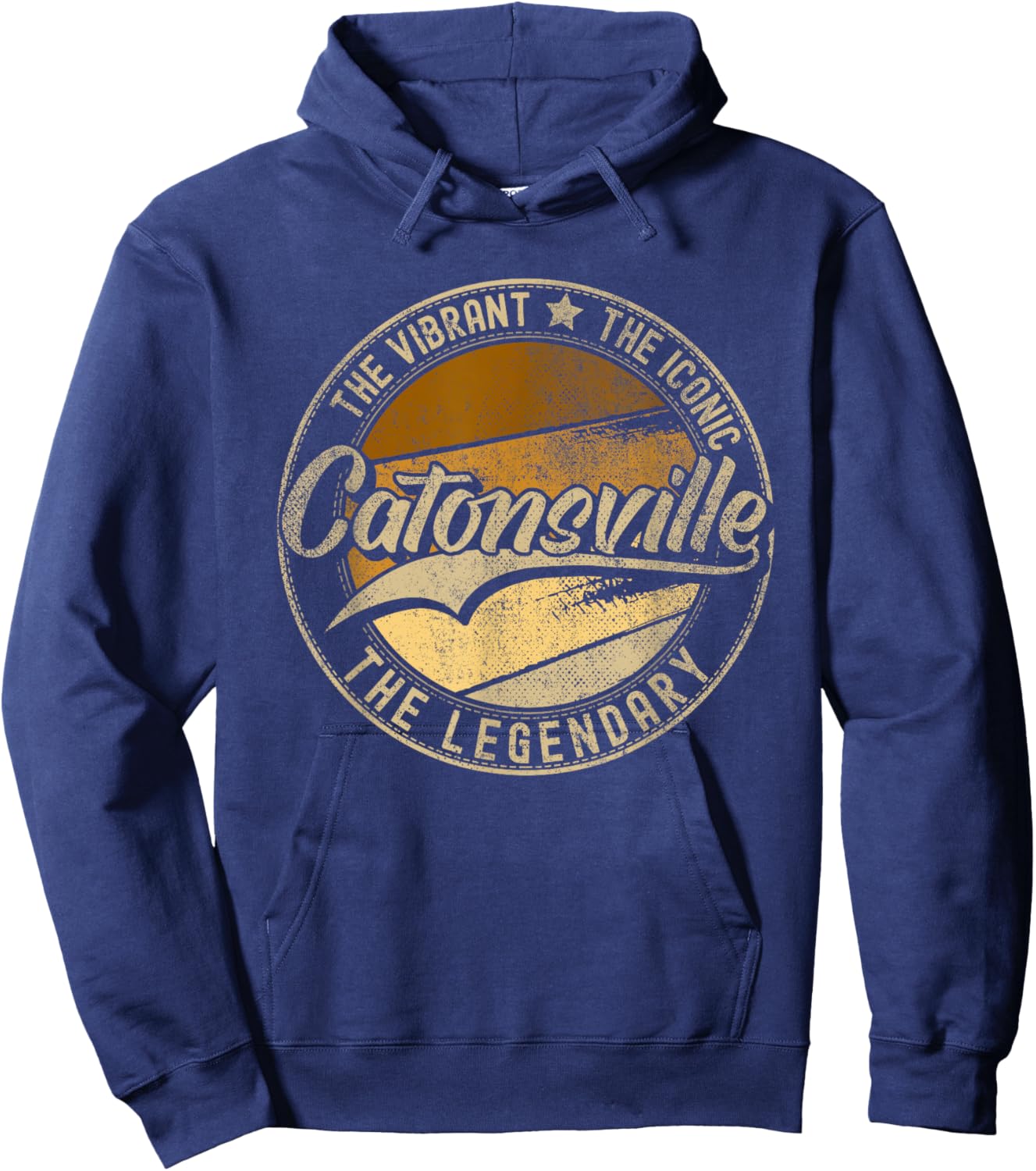 Catonsville MD | Maryland | Vintage Distressed Hoodie - Hoodie | Navy