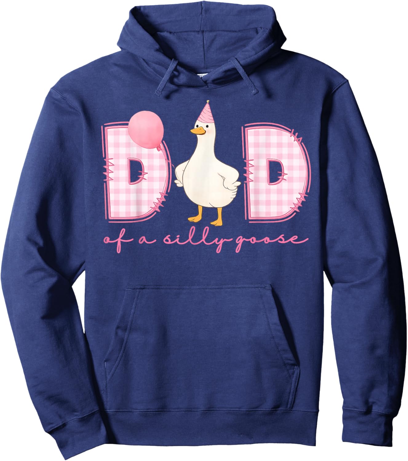 One Silly Goose Dad Papa 1st First Birthday Family Matching Hoodie - Hoodie | Navy