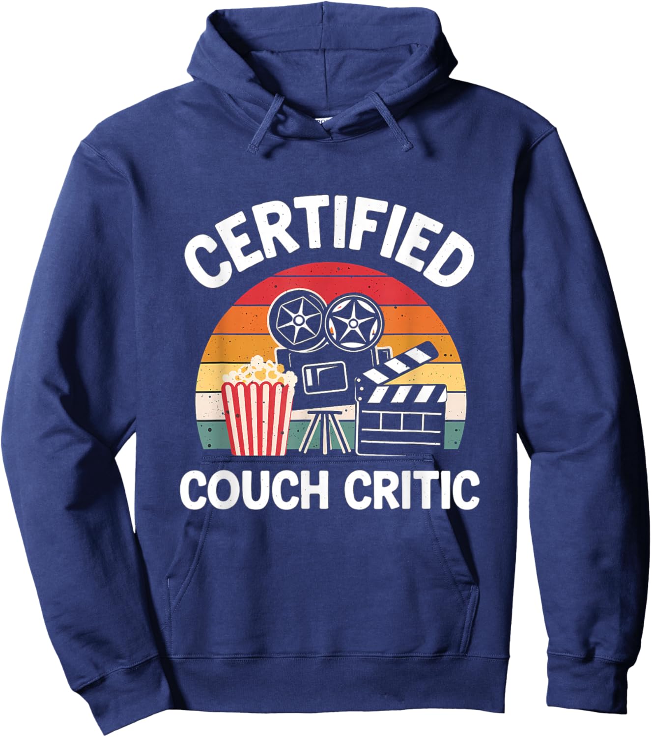Certified Couch Critic Unpaid Movie Critic Film Reviewer Hoodie - Hoodie | Navy