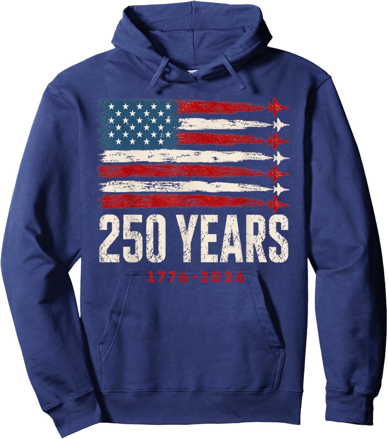 250 Years 1776-2026 250 Anniversary USA Flag American 250th Hoodie - Hoodie | Navy