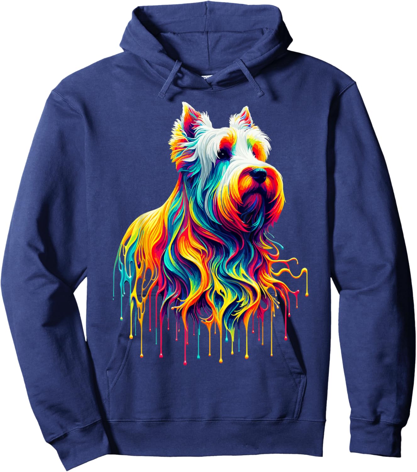 Dripping Paint Art Scottish Terrier Scottie Terriers Hoodie - Hoodie | Navy