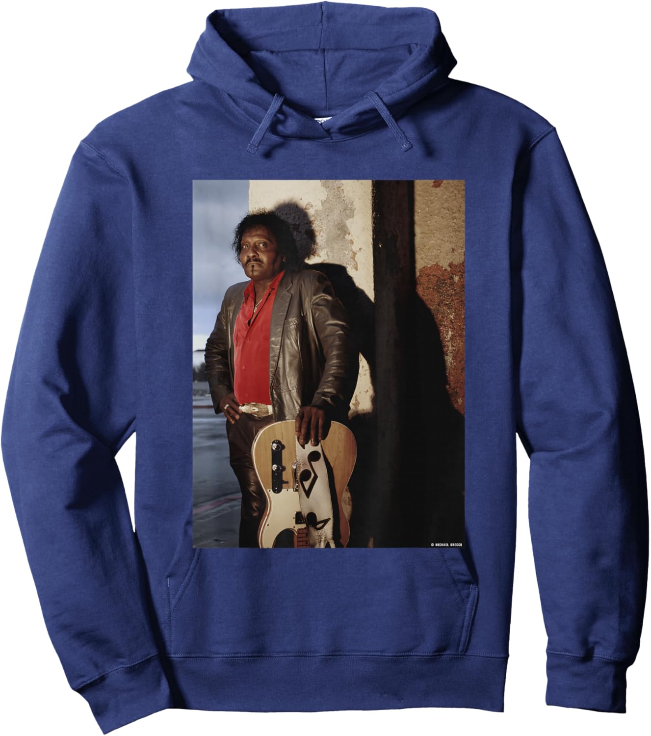Albert Collins American Blues Guitarist by Michael Grecco Hoodie - Hoodie | Navy