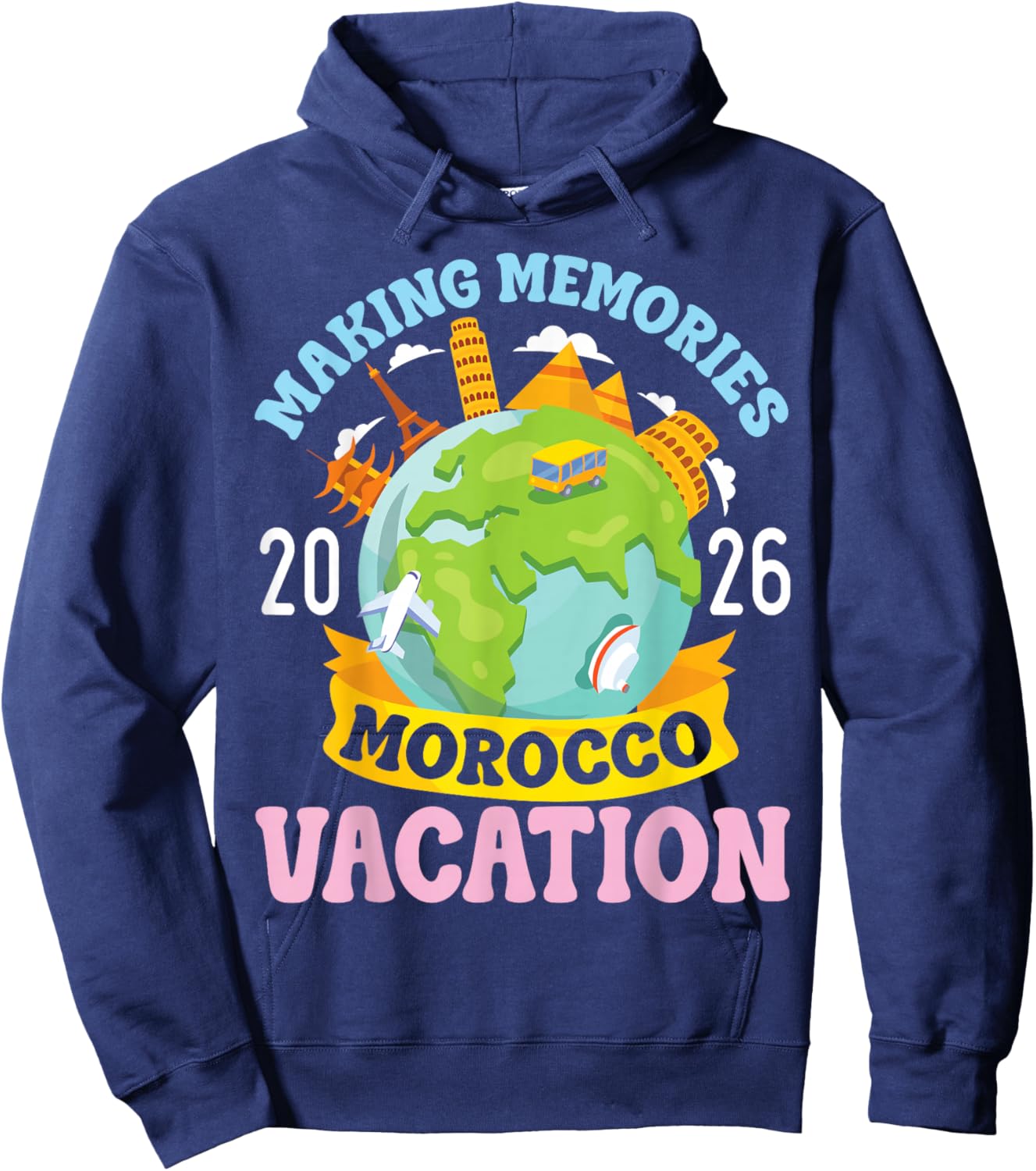 Morocco Vacation 2026 Travel Making Memories Family Trip Hoodie - Hoodie | Navy