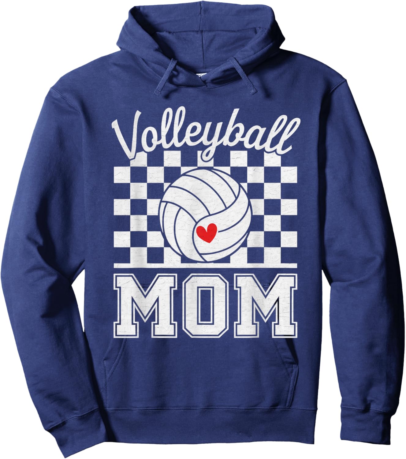 Groovy Volleyball Mom Mother Volleyball Mom Hoodie - Hoodie | Navy