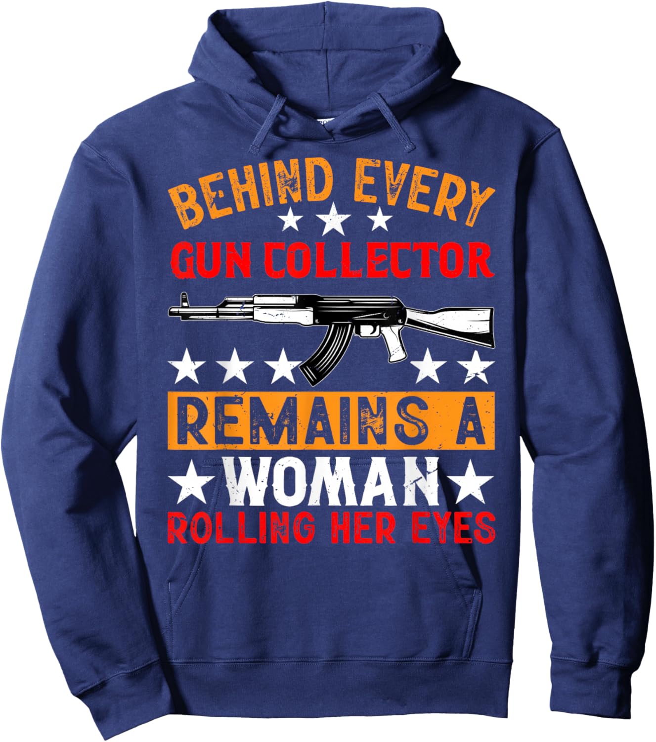Firearm Collector Guns Collecting Machine Gun Outfit Hoodie - Hoodie | Navy