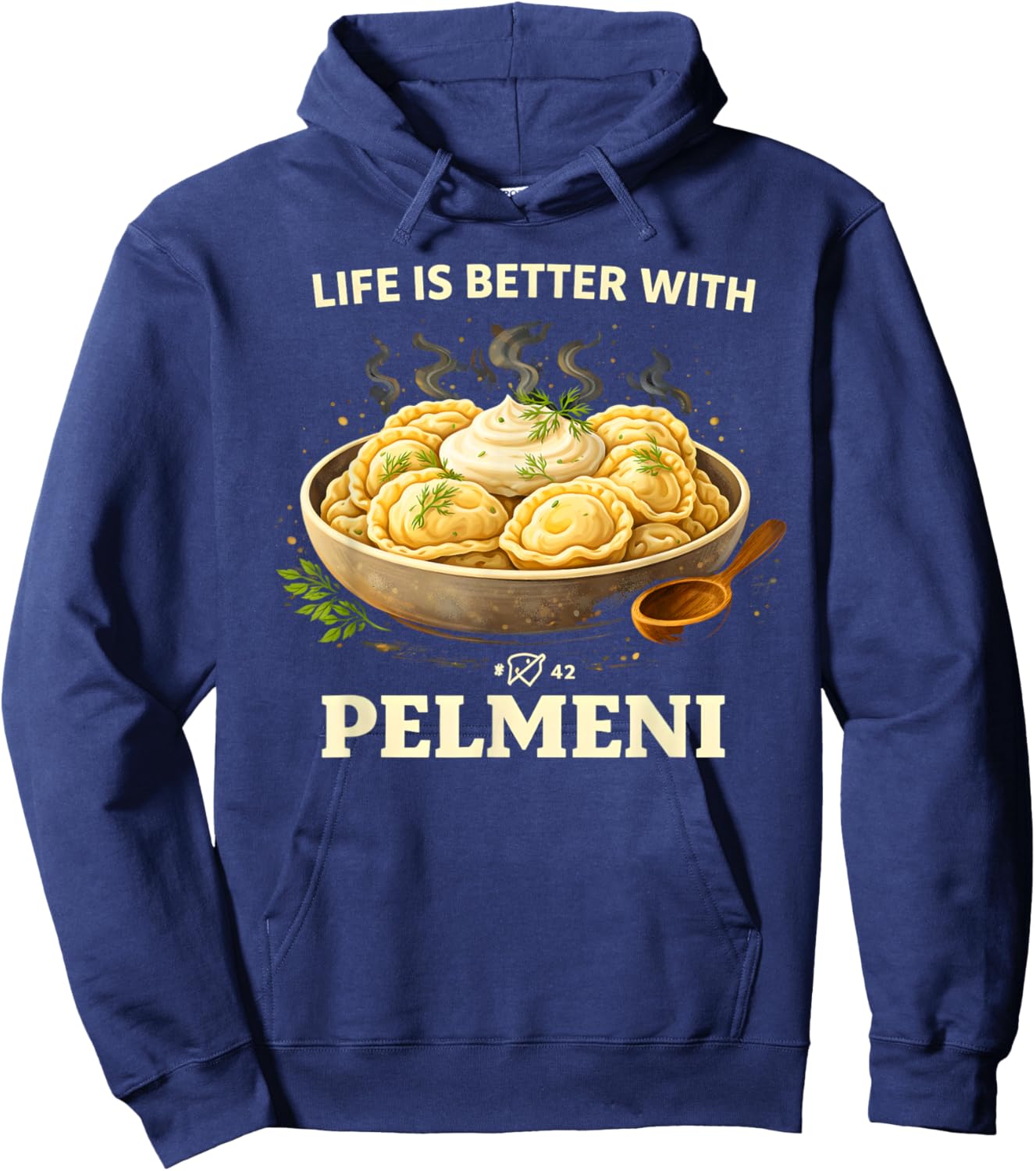Life is Better with Pelmeni | Russisch Hoodie - Hoodie | Navy