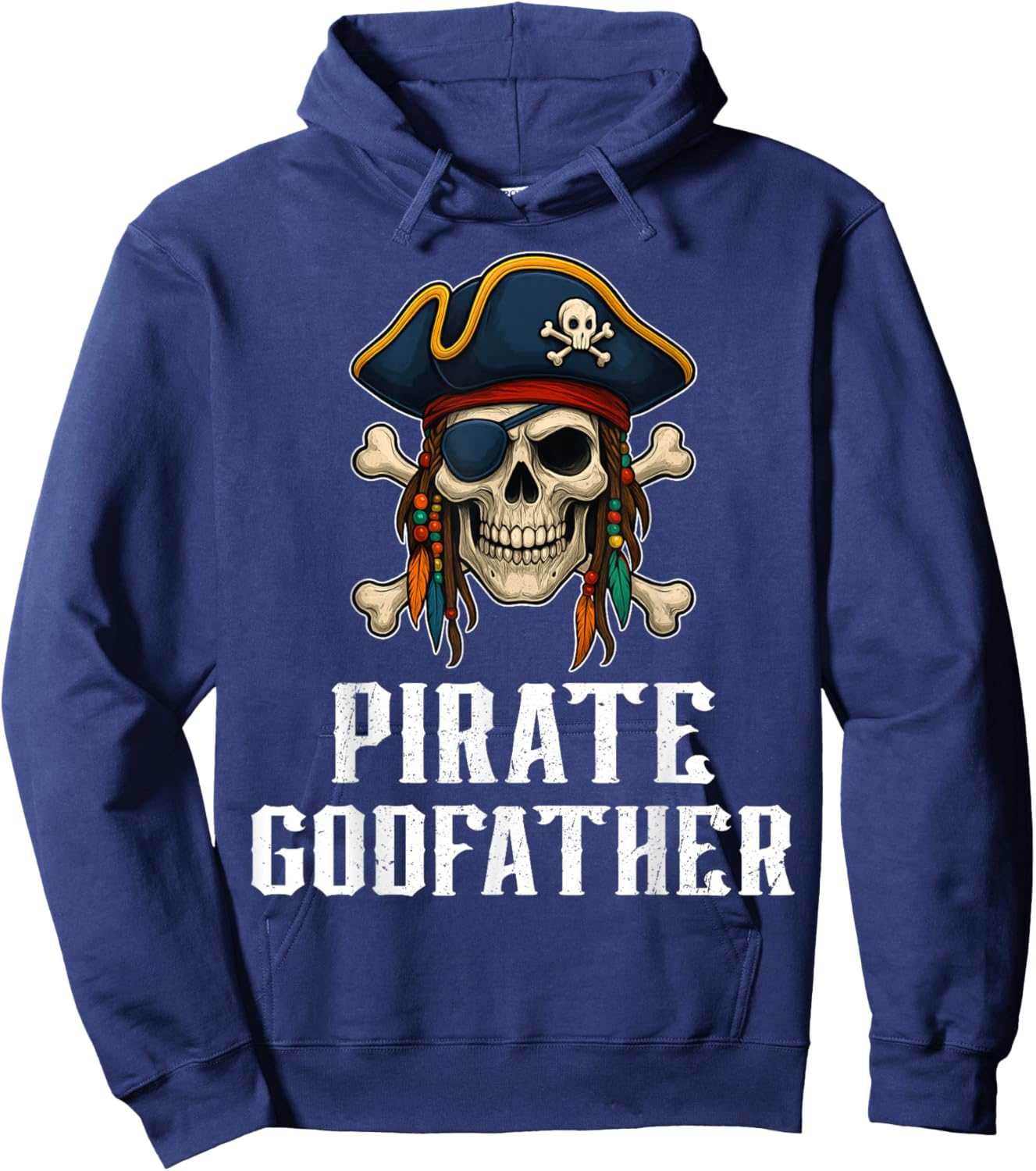 Drapeau drôle crâne Pirate Parrain Jolly Roger Crossbones Hoodie - Hoodie | Navy