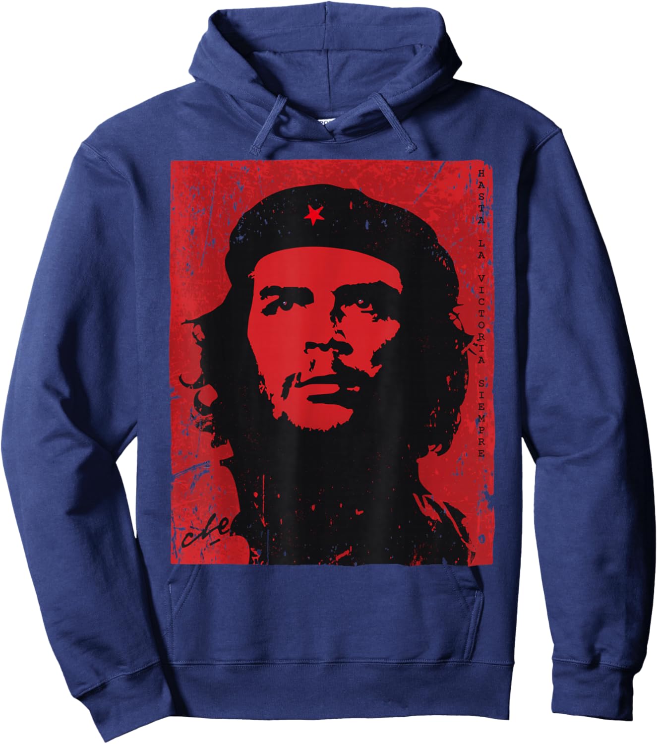 Che Guevara Red Shirt Hasta La Victoria Siempre Revolution Hoodie - Hoodie | Navy