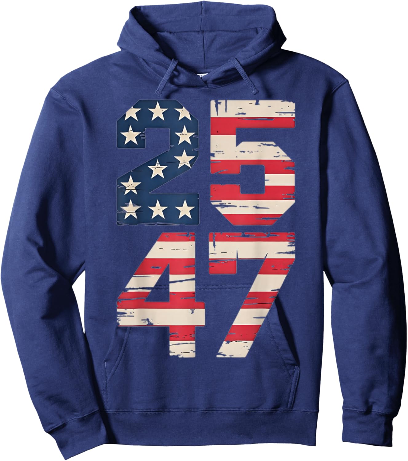 2547 Patriotic Vintage USA American Flag 25 47 Hoodie - Hoodie | Navy