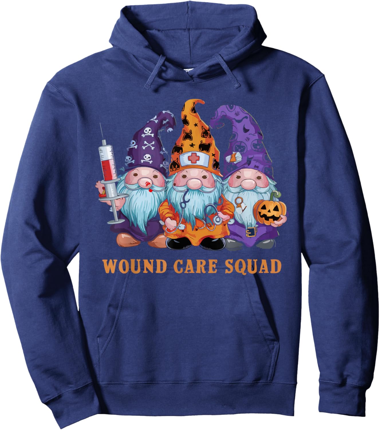 Halloween Wound Care Nurse Spooky Nursing Trick Or Treat Hoodie - Hoodie | Navy