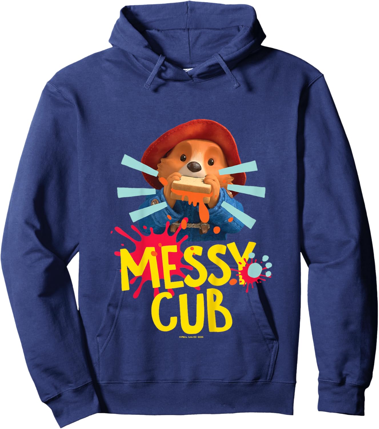 Paddington Bear Messy Club Marmalade Sandwich Kids Hoodie - Hoodie | Navy