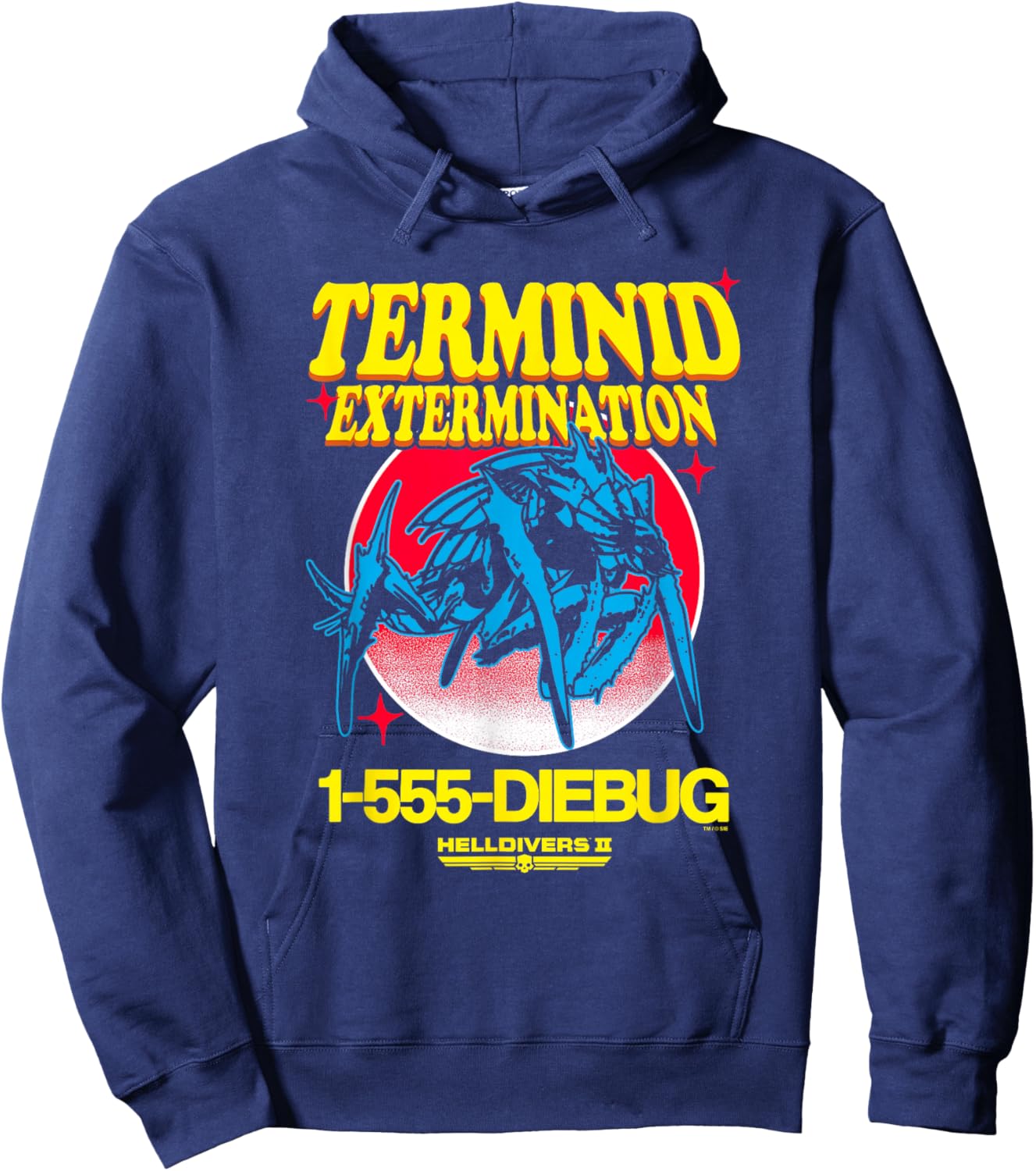 Helldivers 2 Call Terminid Extermination Ad Video Game Hoodie - Hoodie | Navy