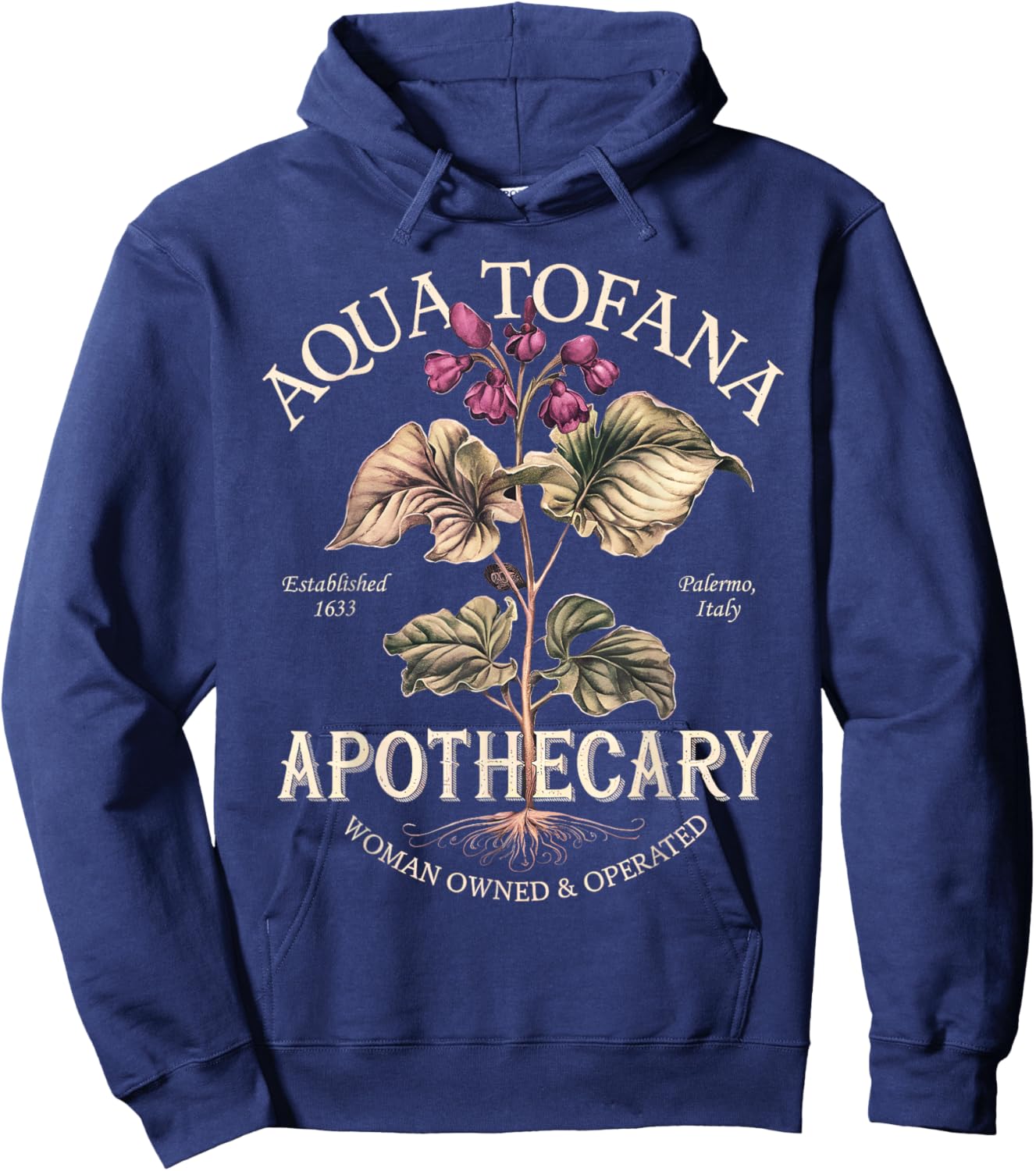 Aqua Tofana Funny Feminist Apothecary Vintage Design Hoodie - Hoodie | Navy