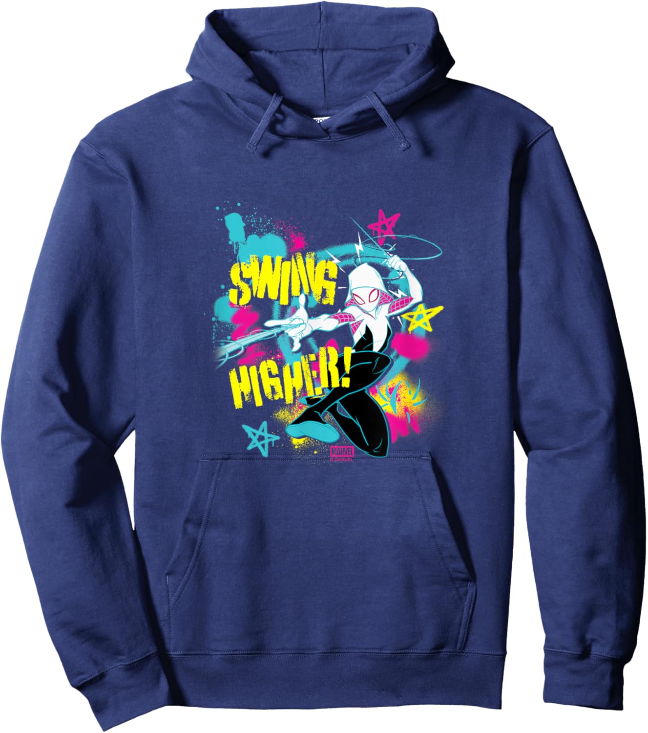 Spiderman - Spider-Gwen - Swing Higher Hoodie - Hoodie | Navy