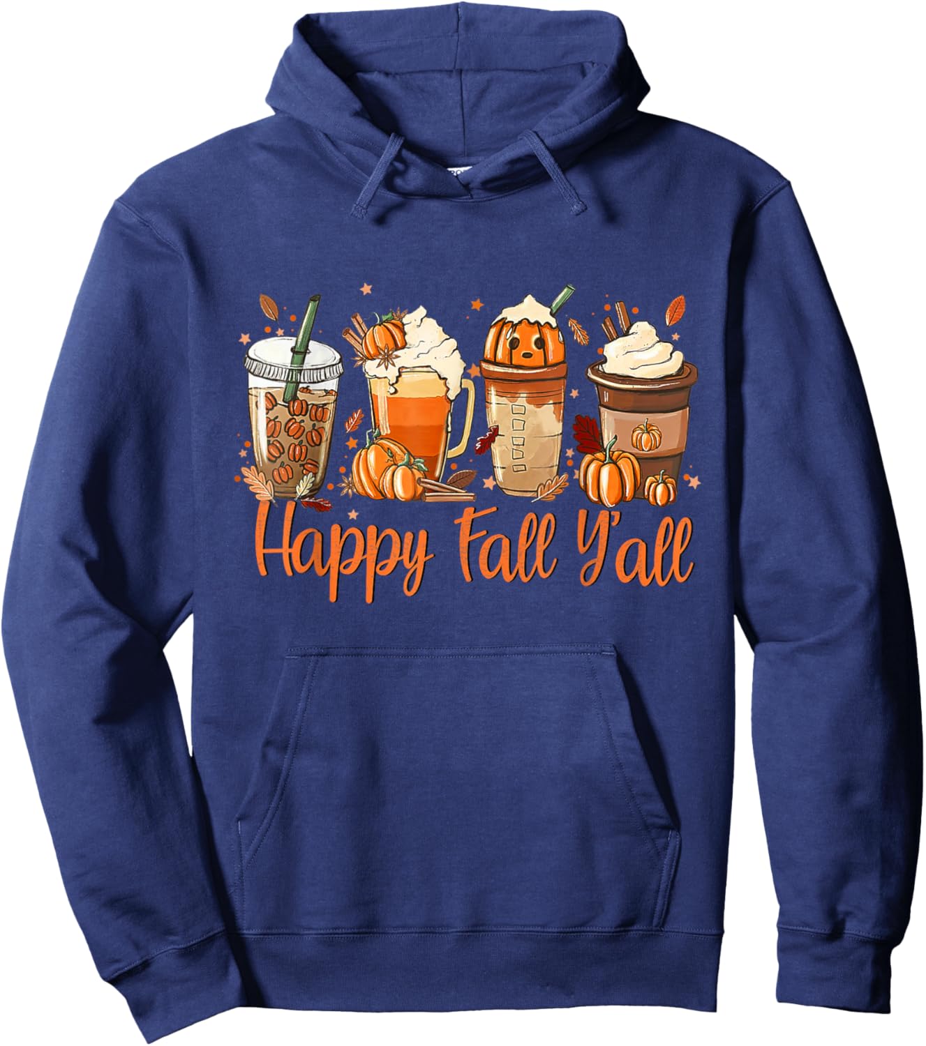 Pumpkin Spice Latte, Fall Coffee, Pumpkin Spice,Thanksgiving Hoodie - Hoodie | Navy