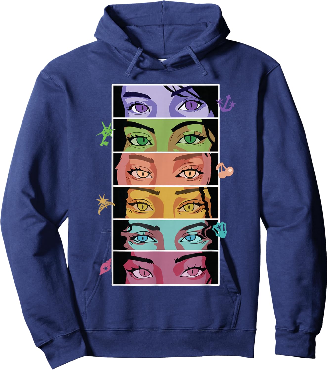 Vintage Kpop Graphics 90s Eye Hoodie - Hoodie | Navy