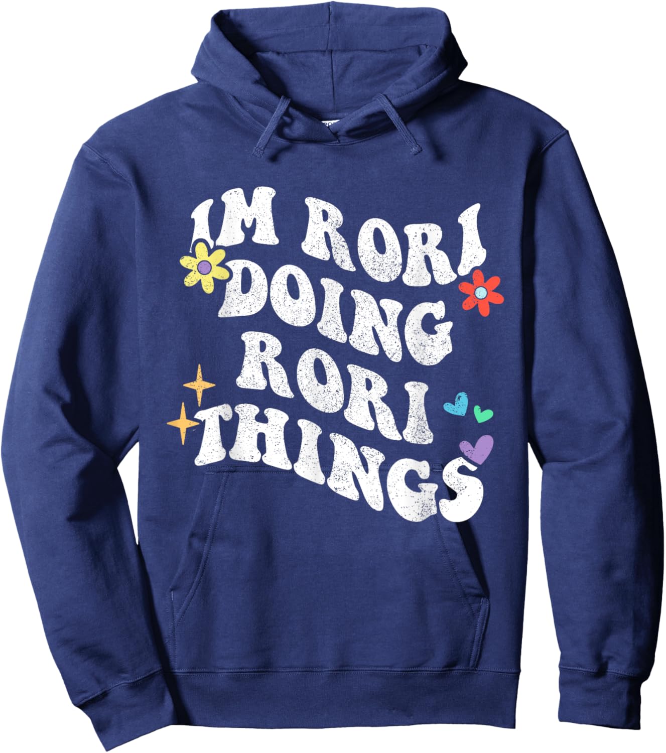 Retro Groovy Im Rori Doing Rori Things Funny Mother's Day Hoodie - Hoodie | Navy