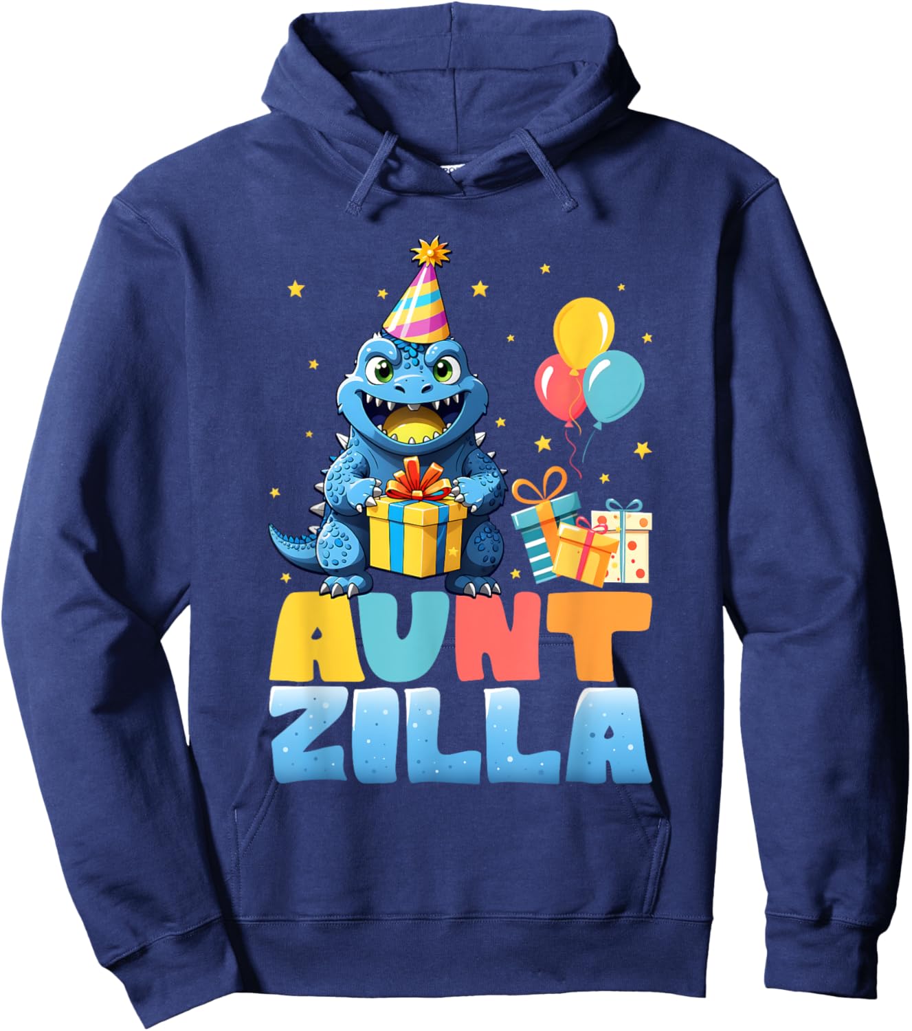 Auntzilla Funny Monster Kaiju Family Matching Birthday Women Hoodie - Hoodie | Navy