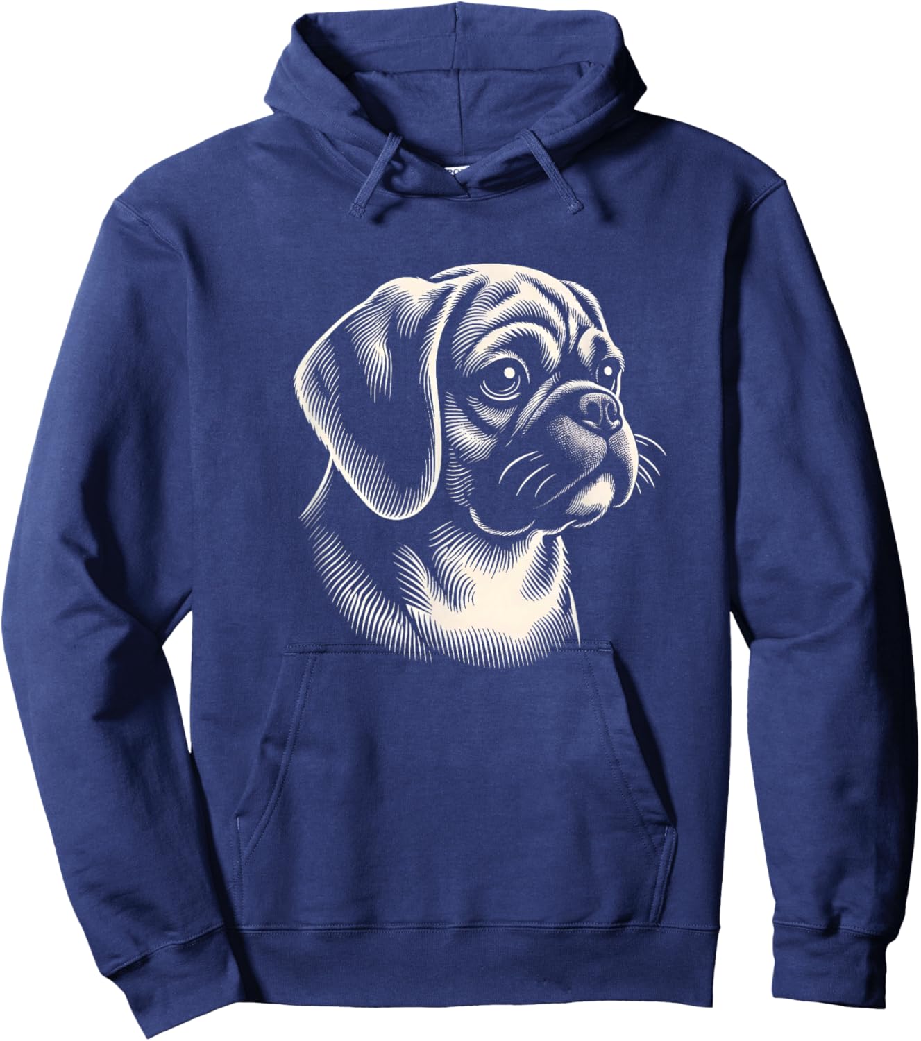 Puggle Dog Face Art Design Hoodie - Hoodie | Navy