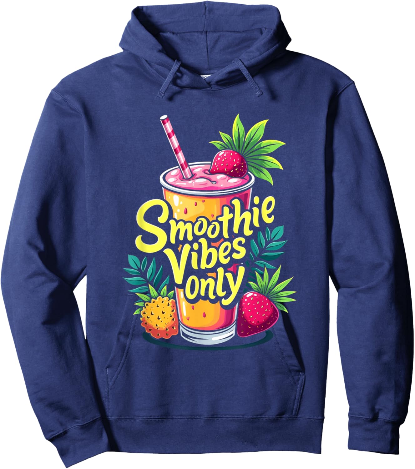 Smoothie Vibes Only Health Drink Vegan Life Hoodie - Hoodie | Navy
