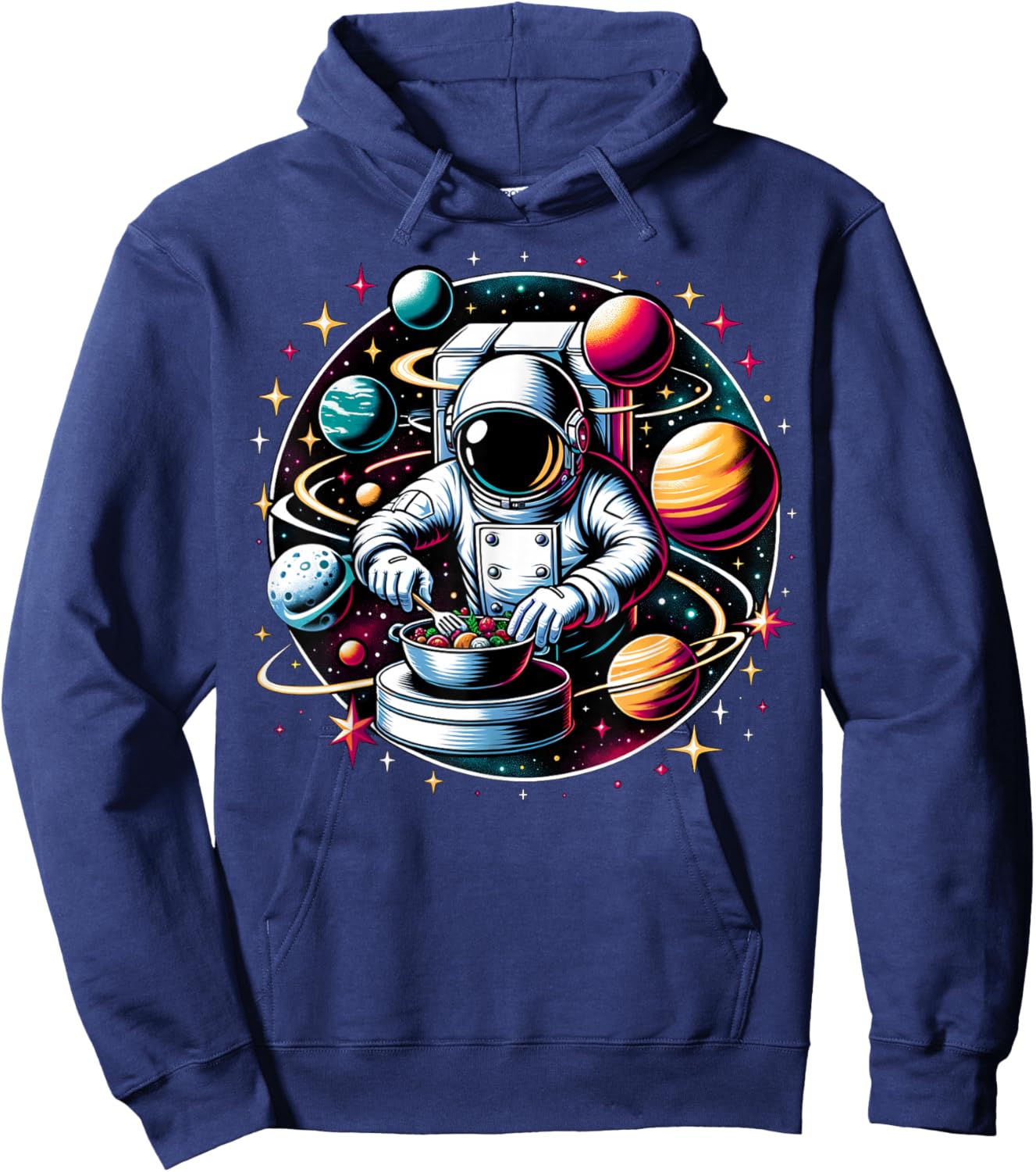 Cool Galaxy Astronaut Chef Hoodie - Hoodie | Navy