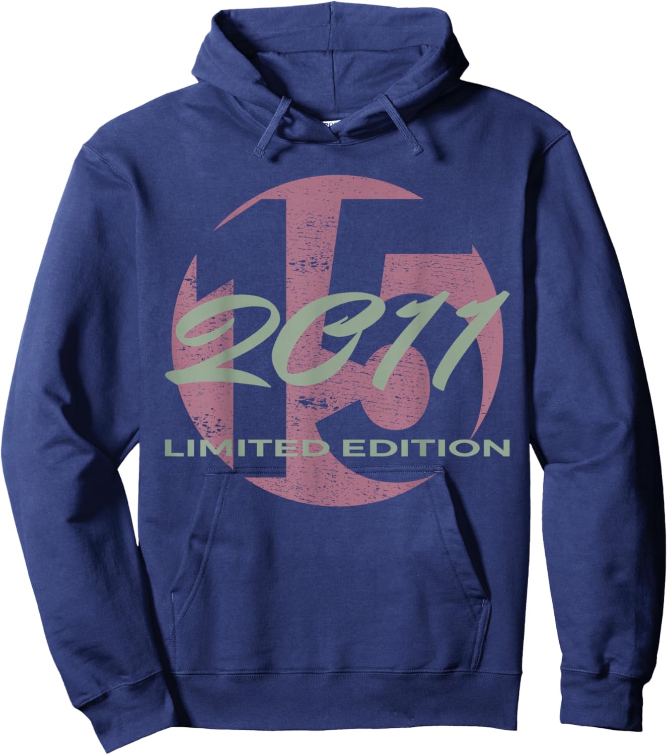 15th Birthday Girl Boy 15 Years 2011 Funny Gift Hoodie - Hoodie | Navy