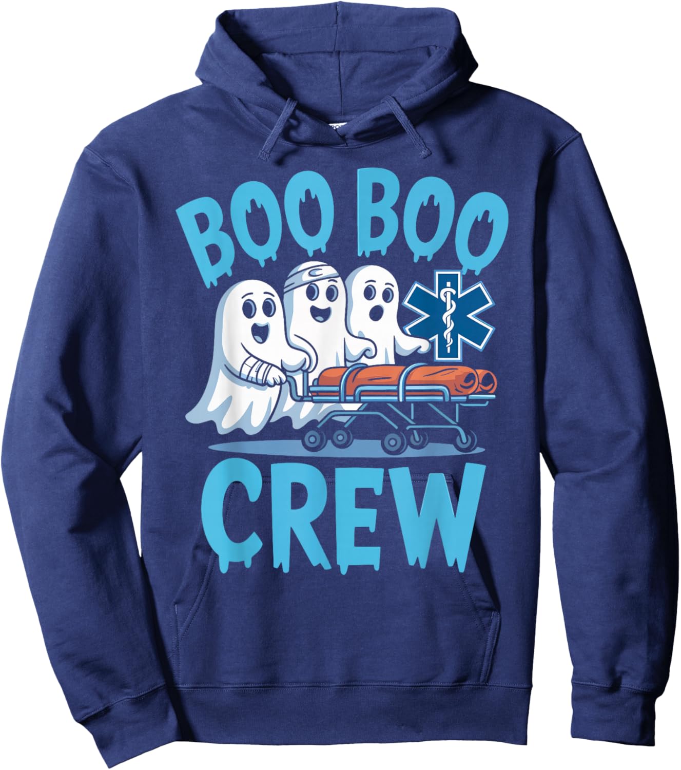 Funny Boo Boo Crew EMT Nurse Halloween Costumes Men Women Hoodie - Hoodie | Navy