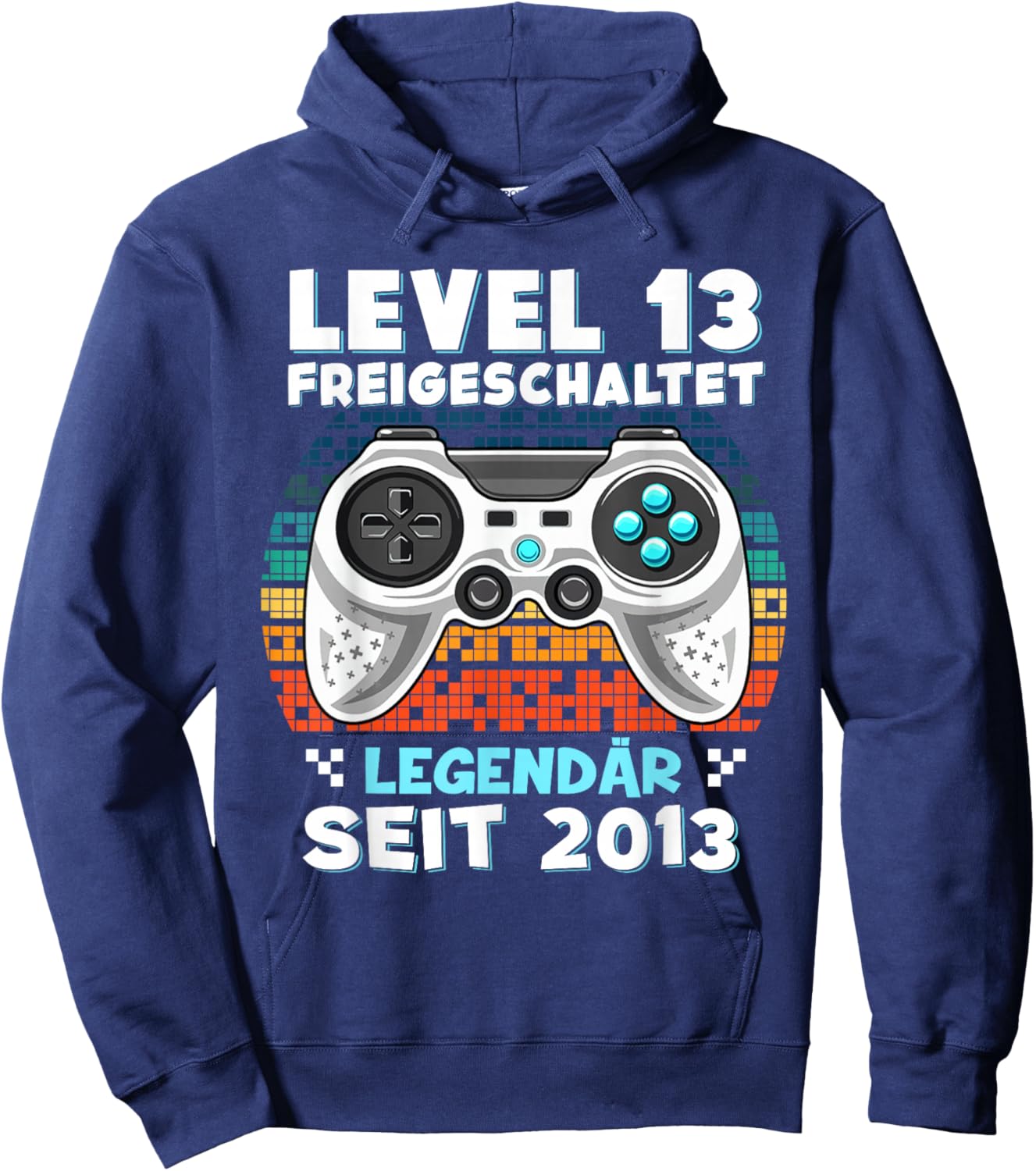 Level 13 Years Birthday Shirt Boy Gamer 2013 Birthday Hoodie - Hoodie | Navy