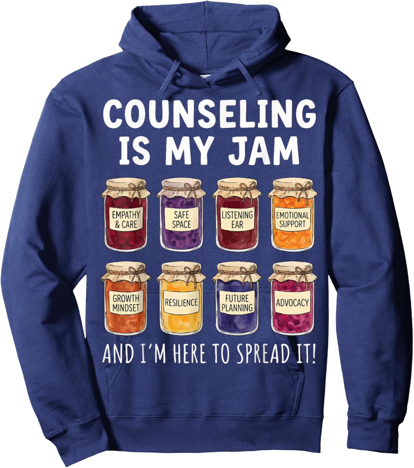 Counseling is My Jam and I'm Here to Spread It Hoodie - Hoodie | Navy