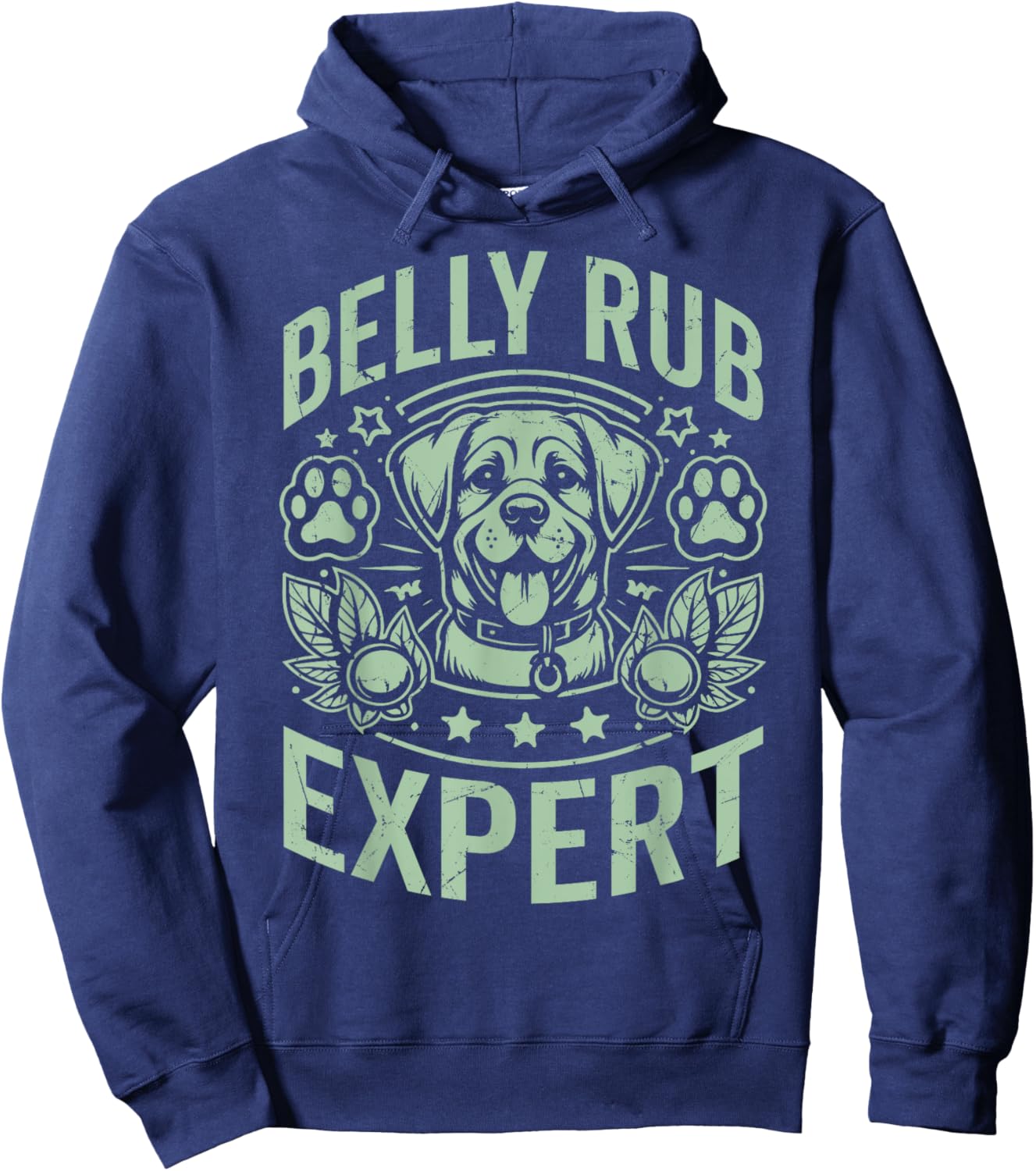 Belly Rub Expert Dog Dad Hoodie - Hoodie | Navy
