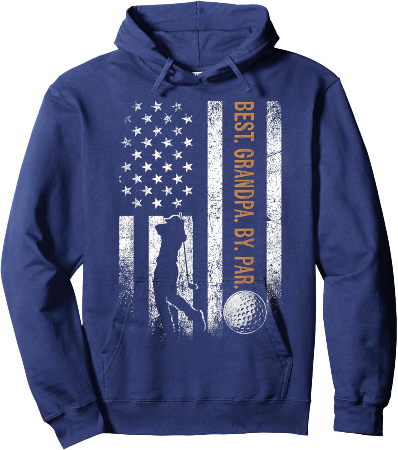 Best Grandpa By Par Golfing Gifts Grandpa Father's Day Golf Hoodie - Hoodie | Navy