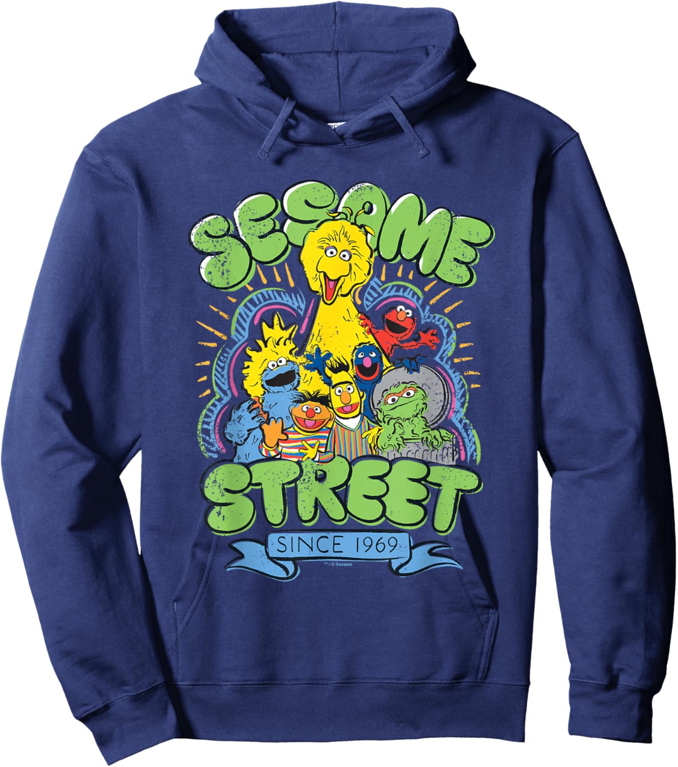 Sesame Street Since 1969 Rough Hoodie - Hoodie | Navy