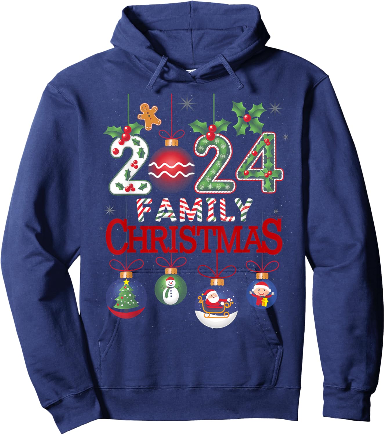 Family Christmas 2024 Matching Family Christmas Xmas Squad Hoodie - Hoodie | Navy