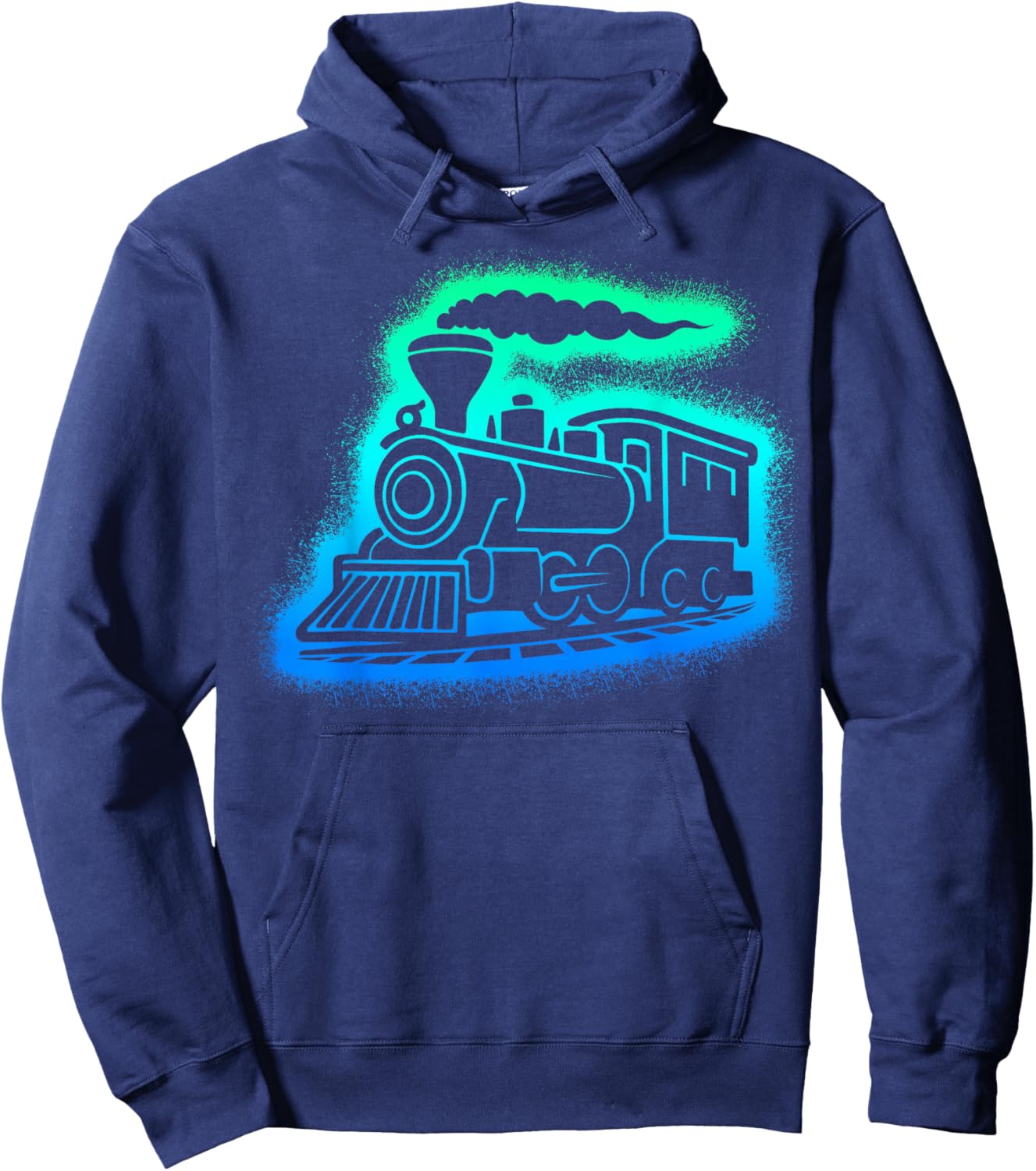 Steam Train Model Railway Children's Boys Men's Railway Hoodie - Hoodie | Navy