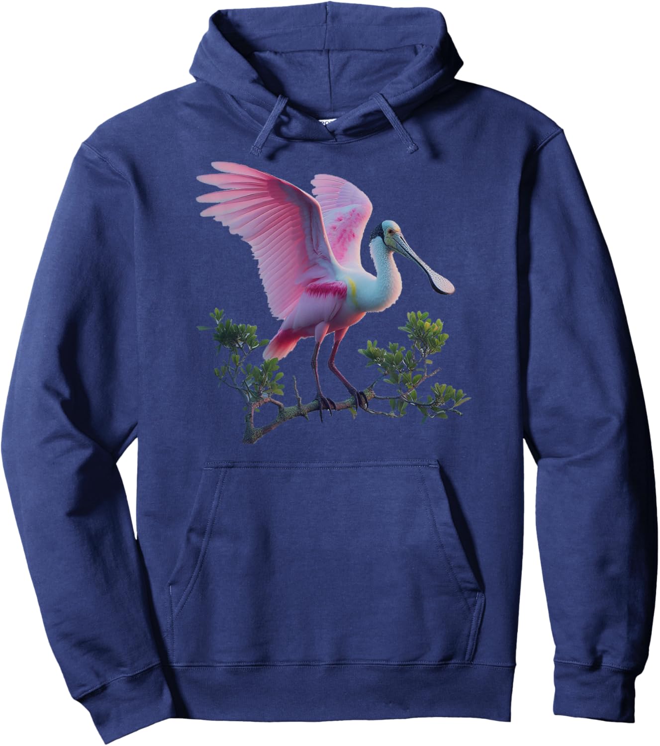 Bird Series. Roseate Spoonbill. Artist's Rendition. Hoodie - Hoodie | Navy