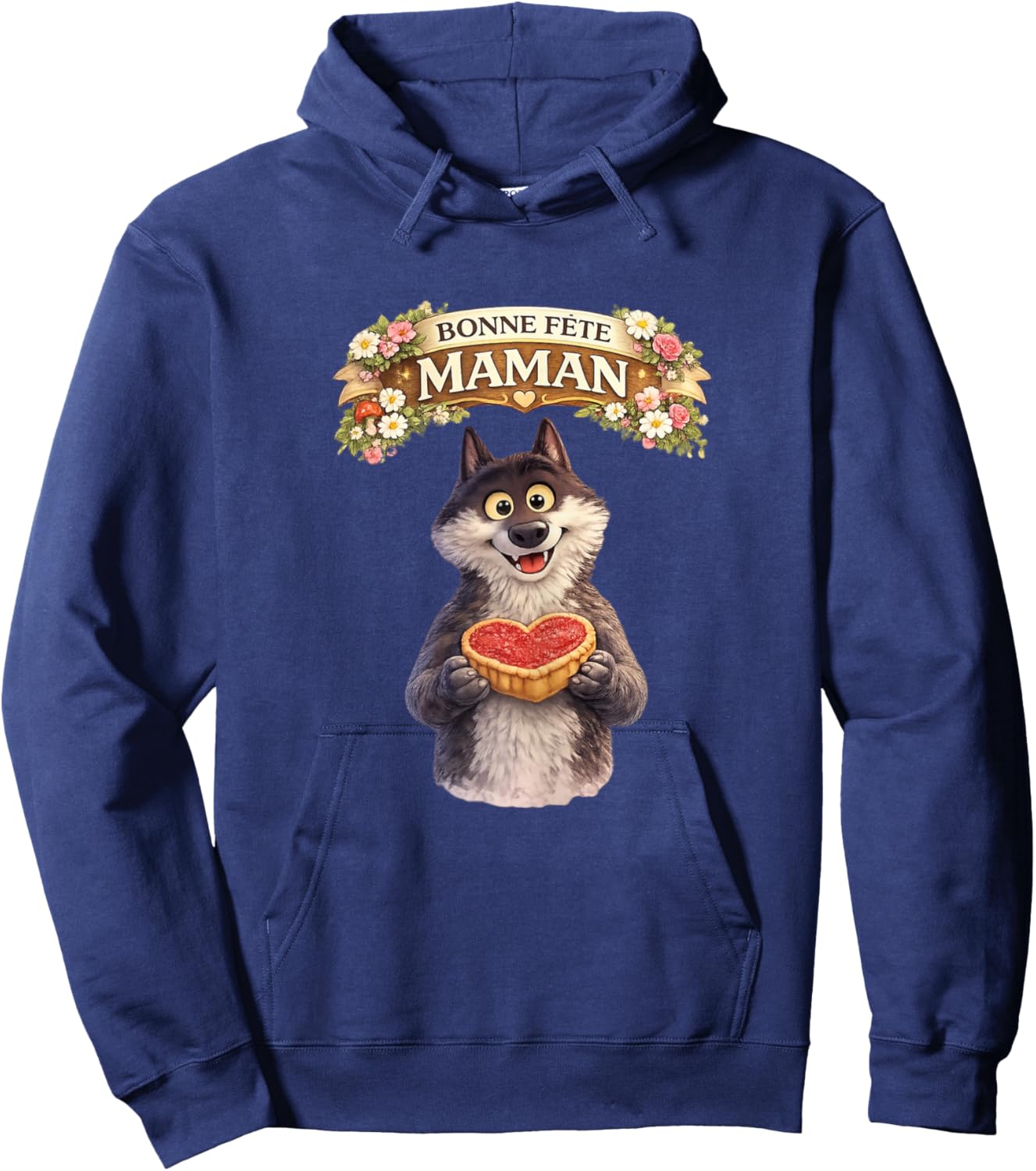 Loup Le Mal AIMÉ Cadeau Fete des Meres Bonne Fete Maman Aime Hoodie - Hoodie | Navy