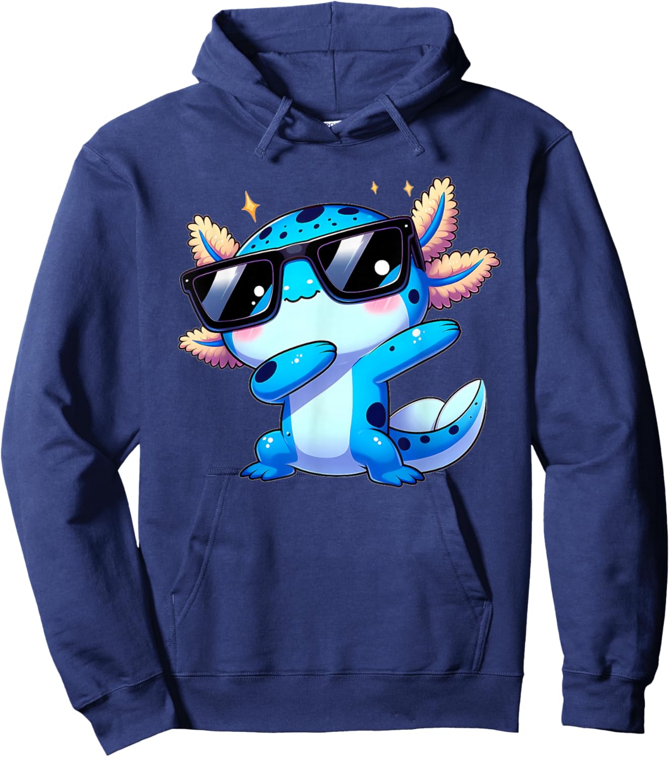 Fox Brother Kids Toddler Boys Dabbing Axolotl Kawaii Axolotl Hoodie - Hoodie | Navy