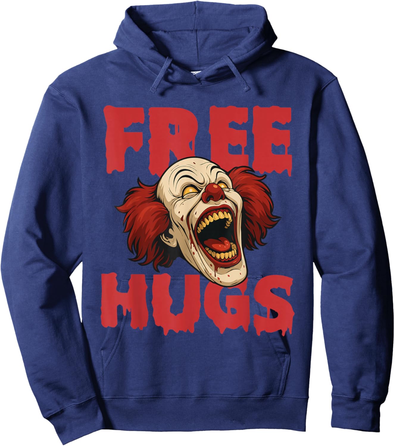 Free Hugs - Spooky Evil Scary Horror Clown Halloween Hoodie - Hoodie | Navy