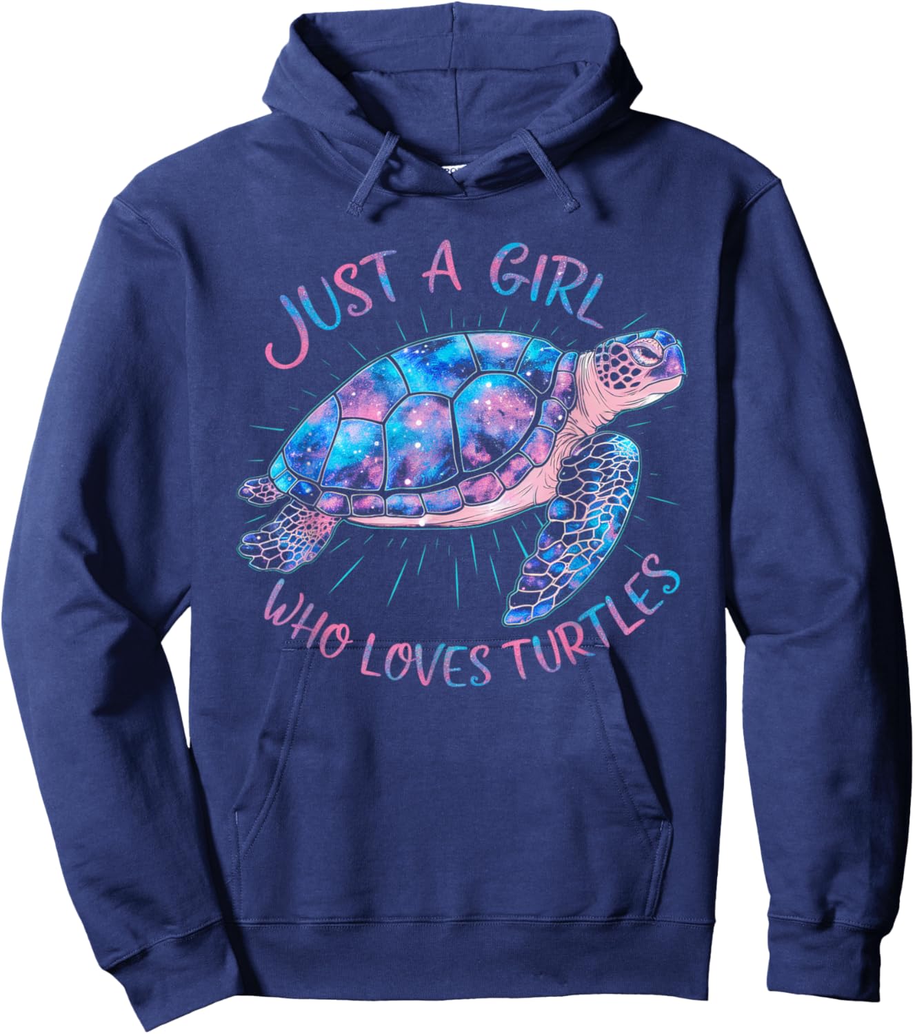 Just A Girl Who Loves Turtles Cute Turtle Lover Conservation Hoodie - Hoodie | Navy