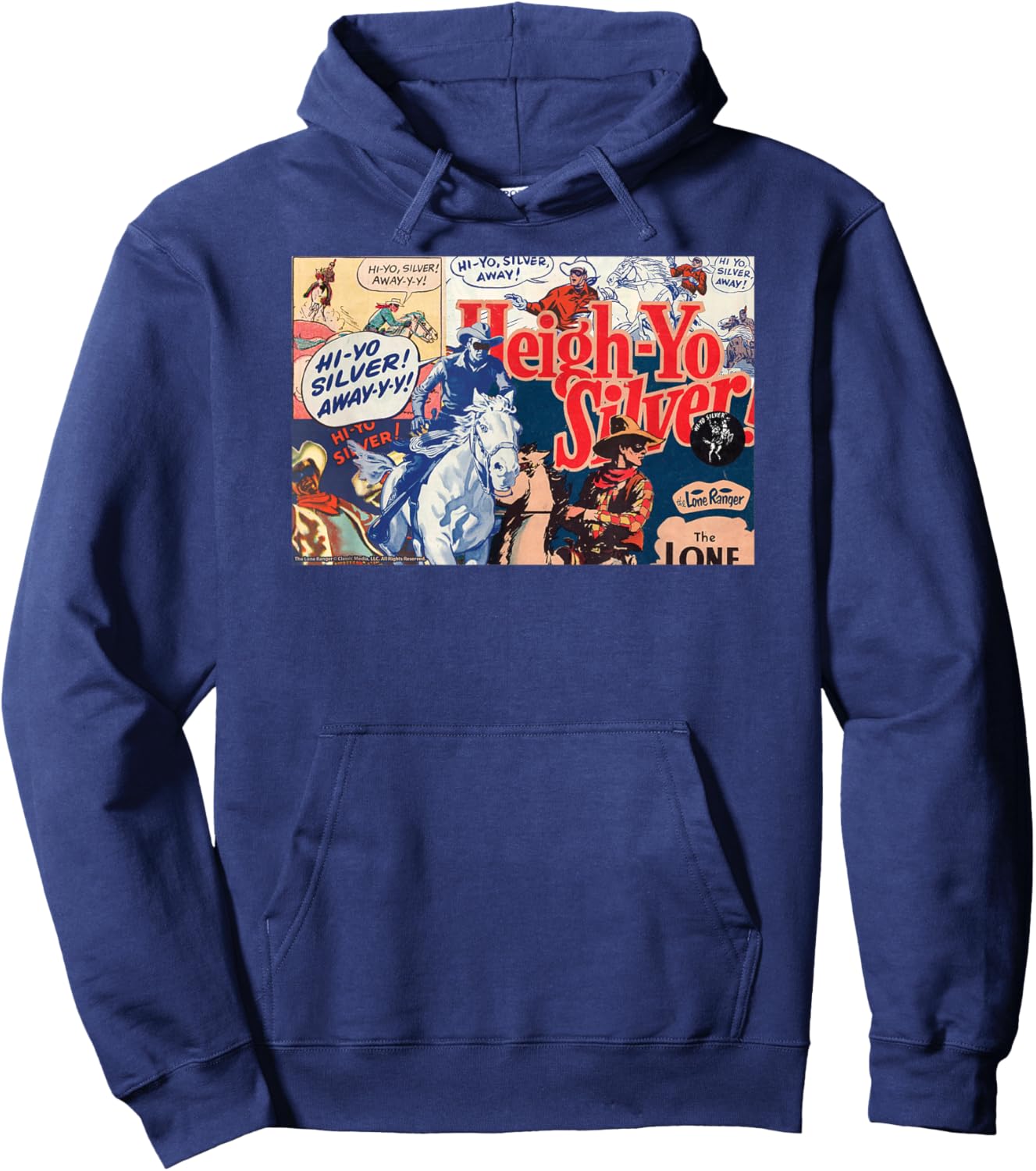 The Lone Ranger Hi- Yo Silver Collage Hoodie - Hoodie | Navy