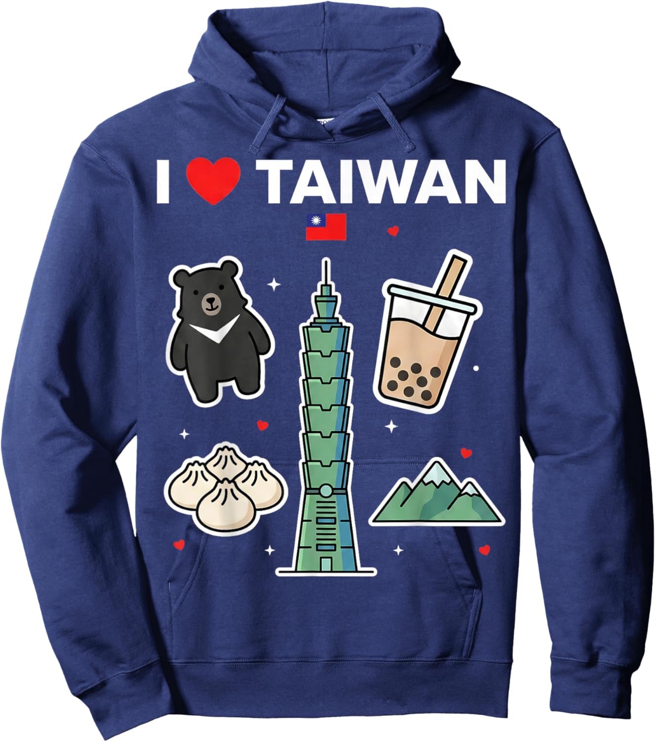 I Love Taiwan Hoodie - Hoodie | Navy