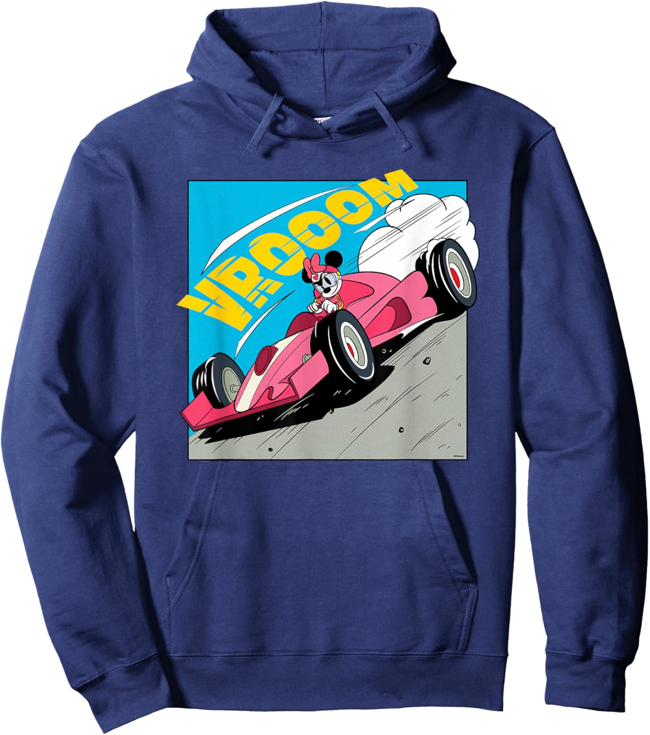 Disney Minnie Mouse Racing Team VROOOM Race Car Driver Hoodie - Hoodie | Navy