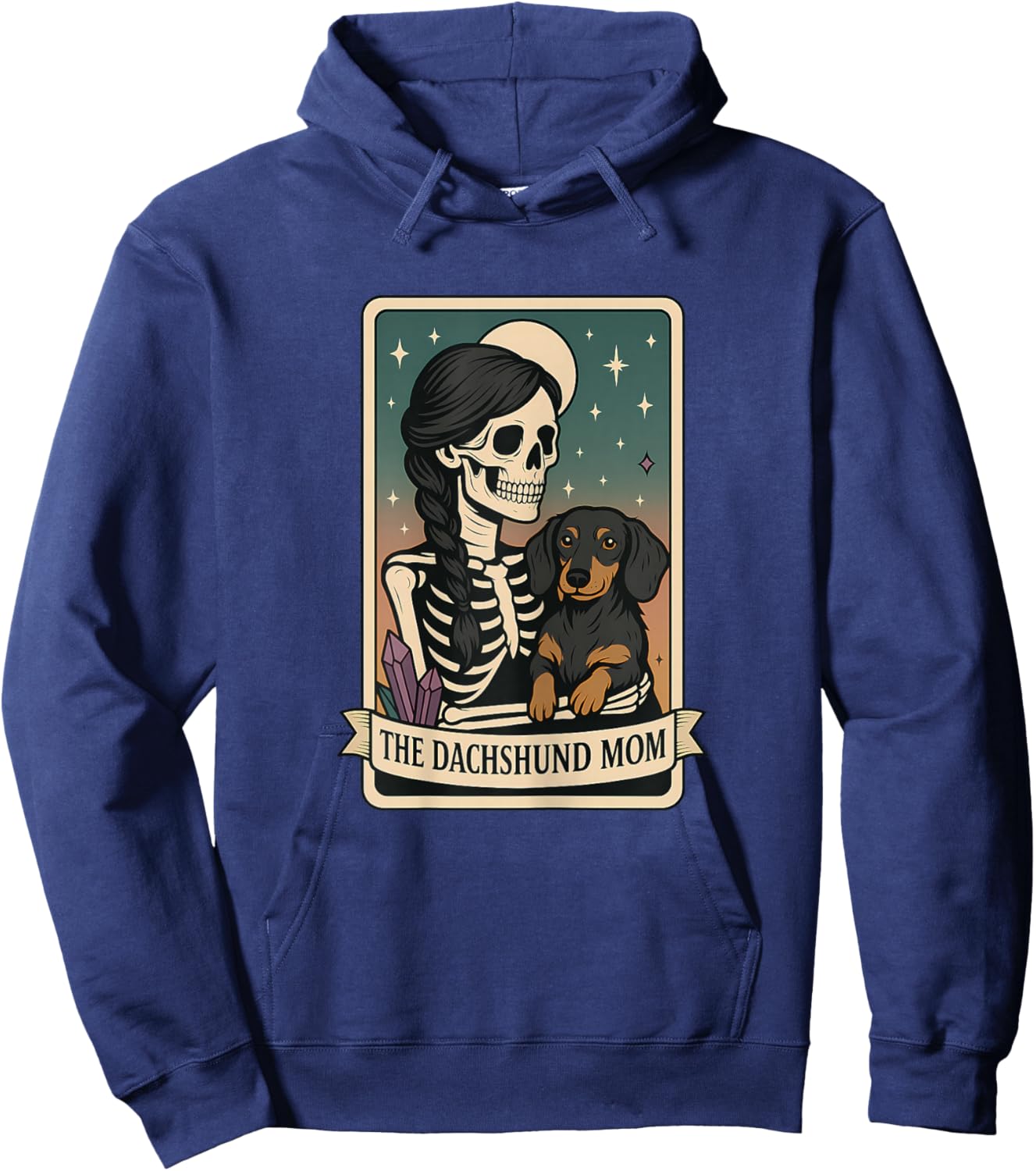 Dachshund Mom Tarot Card Hoodie - Hoodie | Navy