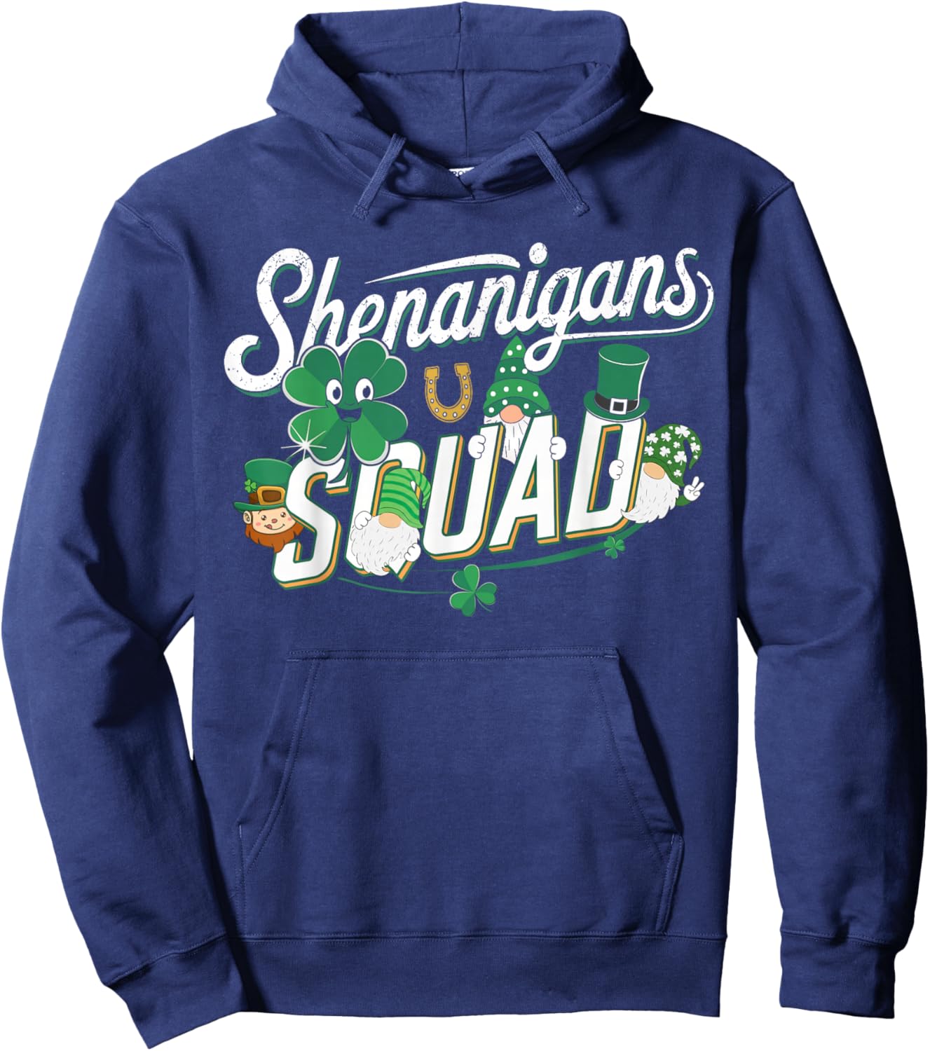 Shenanigans Squad St. Patrick’s Day Irish Gnome Hoodie - Hoodie | Navy