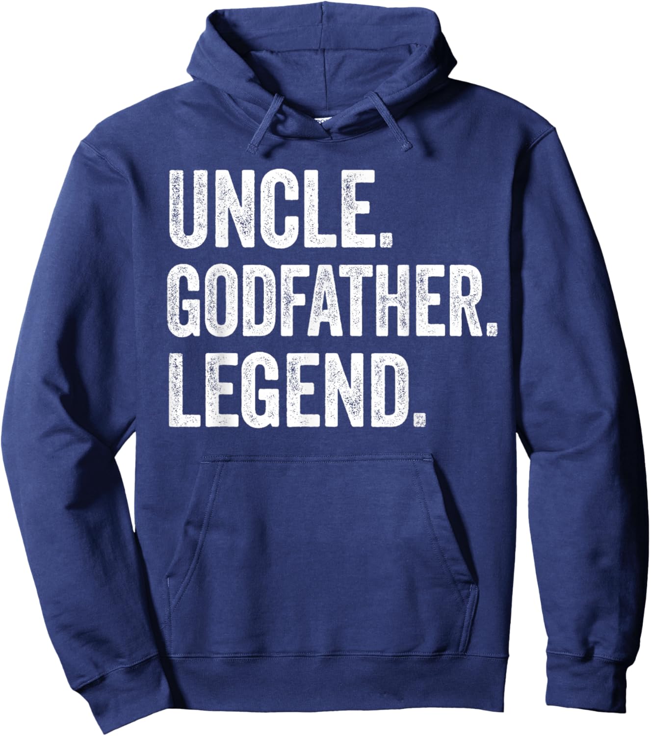 Uncle Godfather Legend - Vintage Distressed Bold Godfather Hoodie - Hoodie | Navy