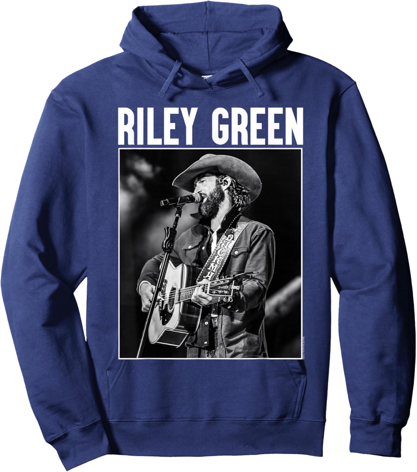 Riley Green Singing Greatest Hits Country Music Art Hoodie - Hoodie | Navy