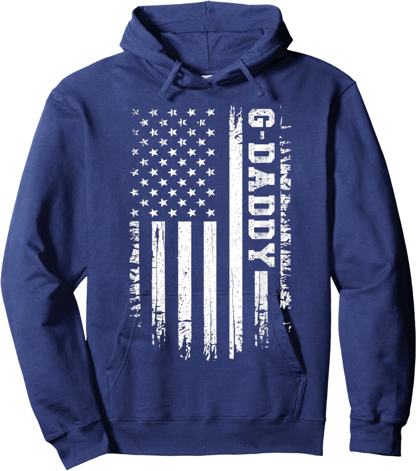 Vintage G-Daddy American Flag 4th of July USA Retro GDaddy Hoodie - Hoodie | Navy
