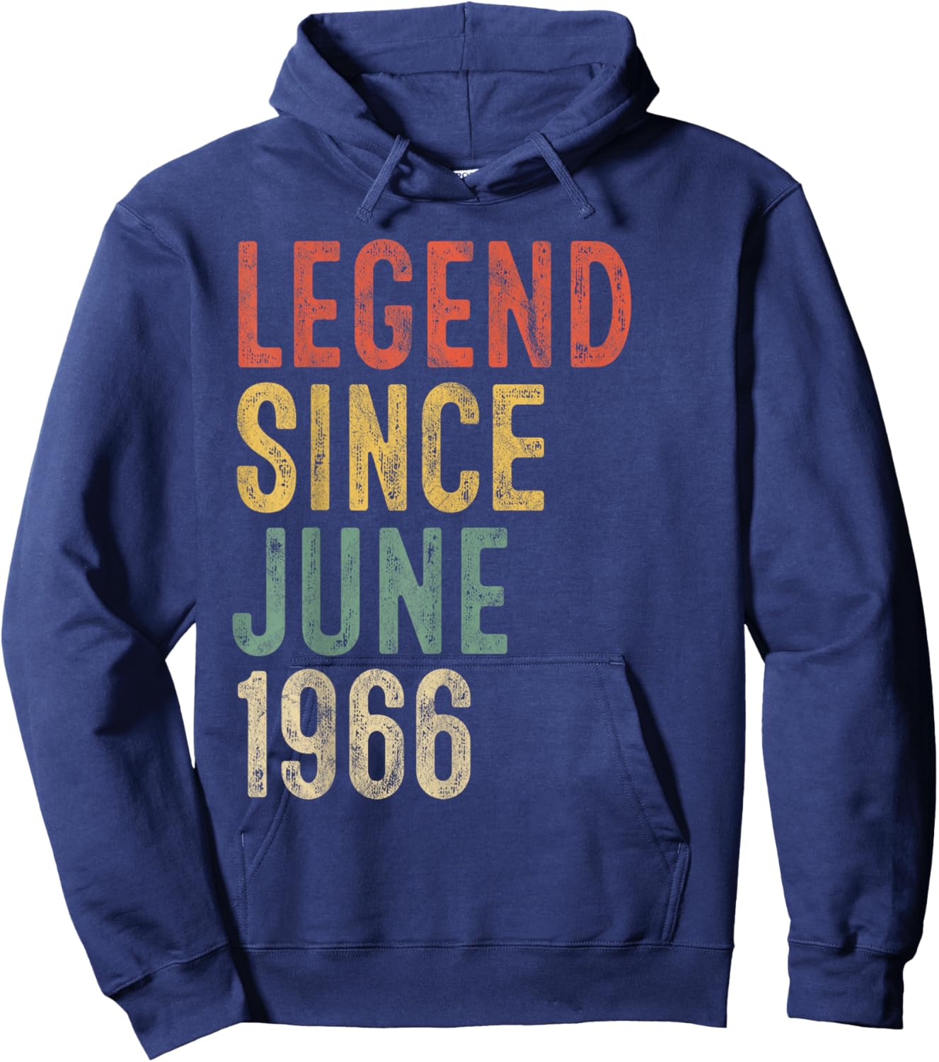 Legend Since June 1966 60th Birthday Men Women 60 Year Old Hoodie - Hoodie | Navy